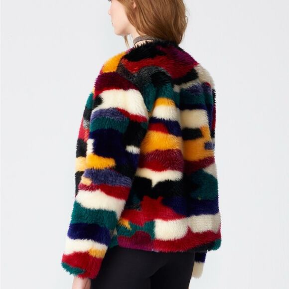 Crep Colorful Faux Fur Jacket - Picture 2 of 7
